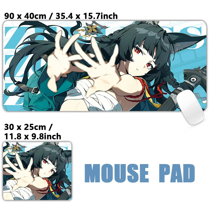 ZZZ Gaming Miyabi Zenless Zone Zero Keyboard Desk Mats XXL Anime Girls Mousepad
