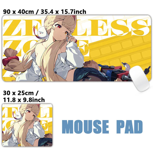 ZZZ Gaming Alice Zenless Zone Zero Keyboard Desk Mats XXL Anime Girls Mousepad