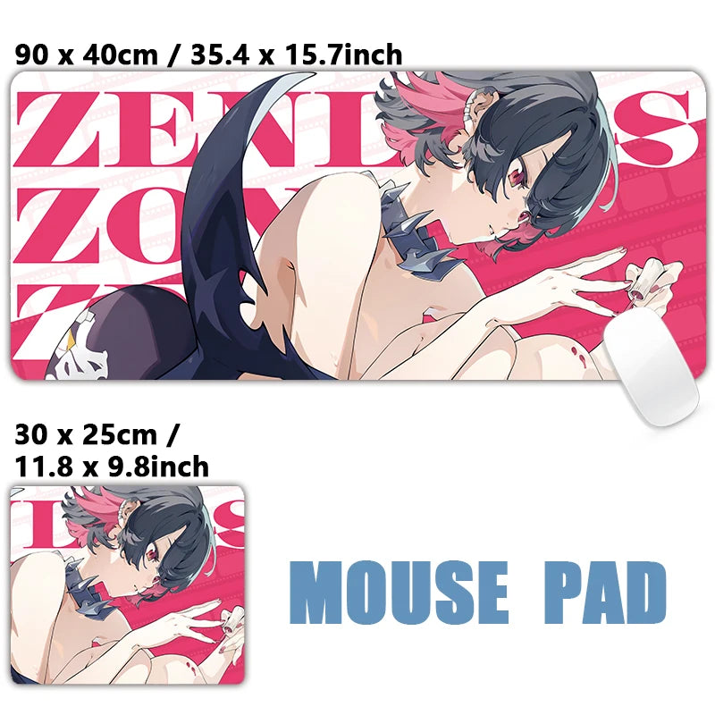 ZZZ Gaming Ellen Zenless Zone Zero Keyboard Desk Mats XXL Anime Girls Mousepad