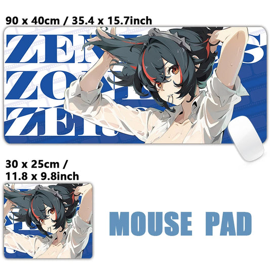 ZZZ Gaming Zhu Yuan Zenless Zone Zero Keyboard Desk Mats XXL Anime Girls Mousepad