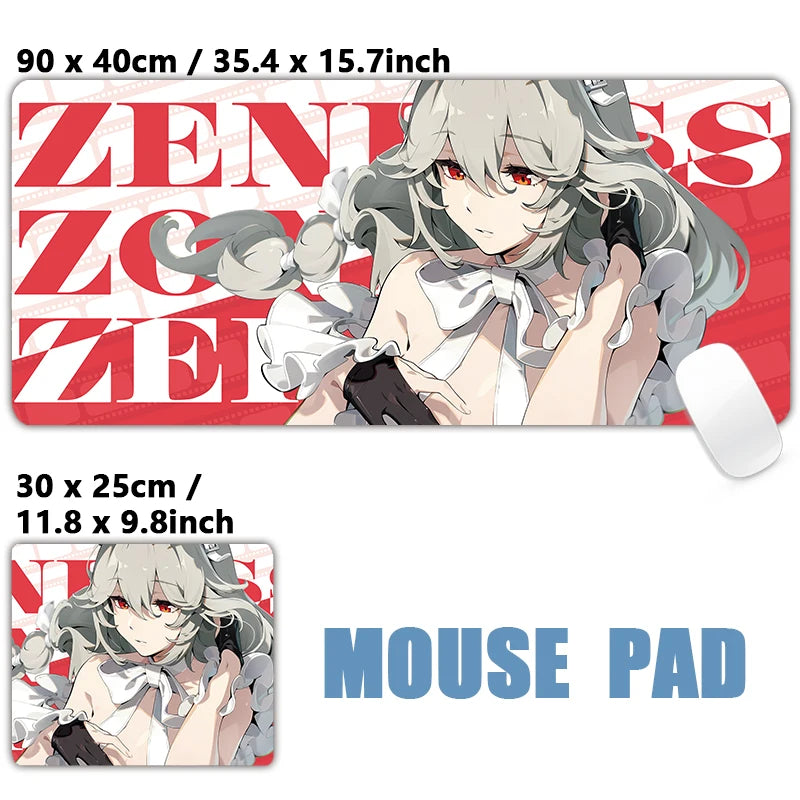 ZZZ Gaming Rina Zenless Zone Zero Keyboard Desk Mats XXL Anime Girls Mousepad
