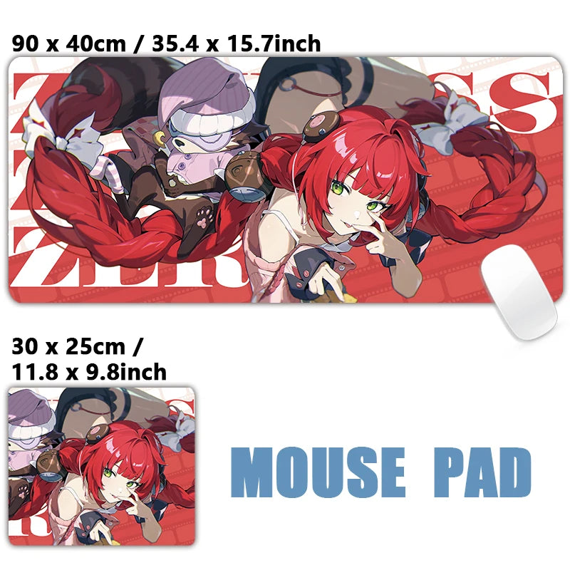 Alfombrillas de ratón para teclado ZZZ Gaming Yuzuha Zenless Zone Zero XXL con diseño de anime para chicas